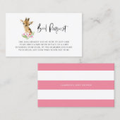 水彩ベビーキリンフローラブックリクエストカード 名刺 (正面/裏面)