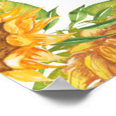 水彩ベビーキリン赤ちゃんシャワー ポスター (角)