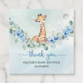 水彩ベビーキリン青花メッセージカード フェイバータグ (裏面)