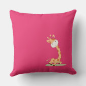 水彩ベビーキリン、サファリアニマルズ誕生日 クッション (裏面)