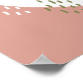 水彩ベビーキリン、サファリアニマルズ誕生日 ポスター (角)