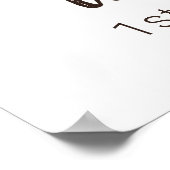 水彩ベビーキリン、サファリアニマルズ誕生日 ポスター (角)