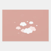 水彩ベビーキリン、サファリアニマルズ誕生日 ラッピングペーパーシート (正面3)