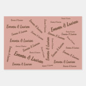 水彩ベビーキリン、サファリツイン誕生日 ラッピングペーパーシート (正面)