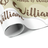 水彩ベビーキリン、サファリツイン誕生日 ラッピングペーパー (ロールコーナー)