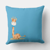 水彩ベビーキリン、サファリ動物誕生日I クッション (裏面)
