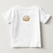 水彩ベビーキリン、サファリ動物 ベビーTシャツ (裏面)