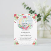 水彩ベビーコアラウィズムーン招待状 インビテーションポストカード (スタンド正面)