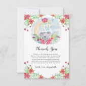 水彩ベビーコアラウィズムーン招待状 サンキューカード (正面)
