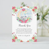 水彩ベビーコアラウィズムーン招待状 サンキューカード (スタンド正面)