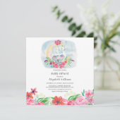 水彩ベビーコアラウィズムーン招待状 招待状 (スタンド正面)