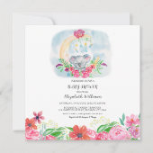 水彩ベビーコアラウィズムーン招待状 招待状 (正面)