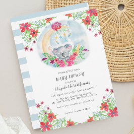 水彩ベビーコアラウィズムーン招待状 招待状