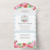 水彩ベビーコアラ月オールインワン オールインワン招待状 (内側)