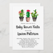 水彩ベビーシャワー招待状フィエスタ 招待状 (正面/裏面)