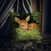 水彩ベビーディアウッドランドグリーン クッション