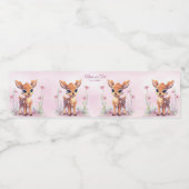 水彩ベビーディアピンクの花 ペットボトルラベル (シングルラベル)