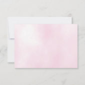 水彩ベビーディアピンクフラワーズサンキューカード サンキューカード (裏面)