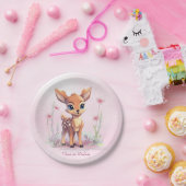 水彩ベビーディアピンクフラワーズ紙プレート ペーパープレート (パーティー)