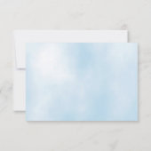 水彩ベビーディアブルーフラワーズサンキューカード サンキューカード (裏面)