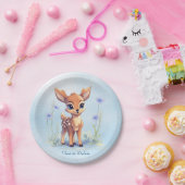 水彩ベビーディアブルーフラワーズ紙プレート ペーパープレート (パーティー)