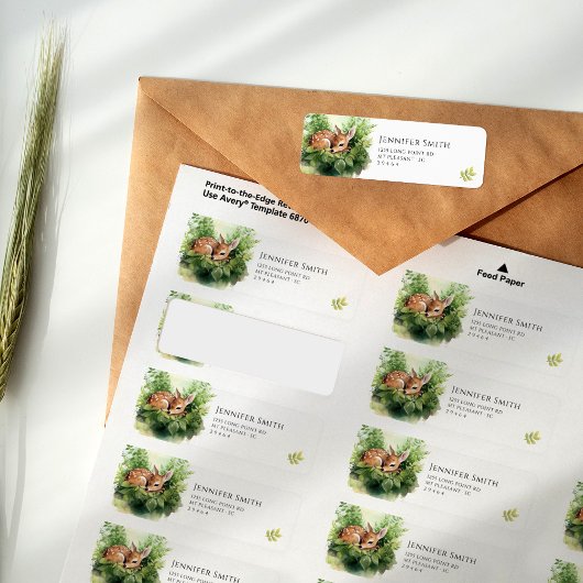 水彩ベビーディアベビーシャワー住所 シール