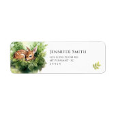 水彩ベビーディアベビーシャワー住所 シール (正面)