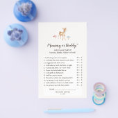 水彩ベビーディアマッシュルームミイラまたはダディーゲーム チラシ (シングル)