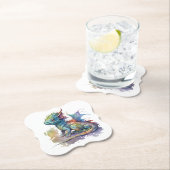 水彩ベビードラゴンお洒落コースター ペーパーコースター (インサイチュ)