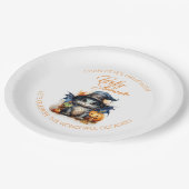 水彩ベビードラゴンハロウィンベビーシャワー ペーパープレート (アングル)