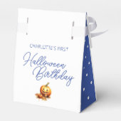 水彩ベビードラゴンハロウィーン誕生日パーティー フェイバーボックス (裏面サイド)