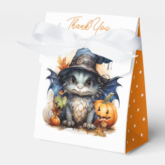 水彩ベビードラゴンハローウィンパーティ フェイバーボックス (正面サイド)