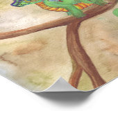 水彩ベビードラゴン ポスター (角)