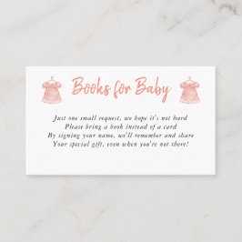 水彩ベビードレスブックベビーカードインサート コーリングカード