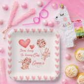 水彩ベビーバニーの最初の誕生日パーティー ペーパープレート (パーティー)