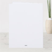 水彩ベビーパンダバンティング旗付きサンキュー カード (裏面)