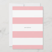 水彩ベビーパンダピンクアノーンベビーシャワー 招待状 (裏面)