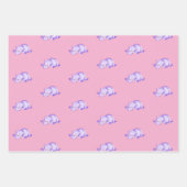 水彩ベビーヒッポ ラッピングペーパーシート (正面2)