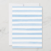 水彩ベビーブルー冬の花ベビーシャワー 招待状 (裏面)