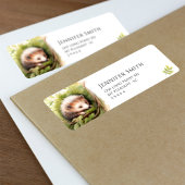 水彩ベビーヘッジホッグベビーシャワー住所 シール