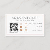 水彩ベビーベビー着席名刺 名刺 (裏面)