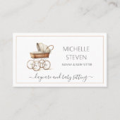 水彩ベビーベビー着席名刺 名刺 (正面)