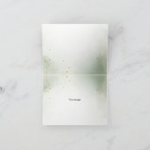 水彩ベビーホワイトガチョウ誕生日パーティーかわいい サンキューカード (内部)