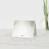 水彩ベビーホワイトガチョウ誕生日パーティーかわいい サンキューカード (裏面)