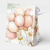 水彩ベビーホワイトガチョウ誕生日パーティーかわいい フェイバーボックス (裏面サイド)