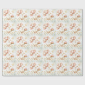 水彩ベビーホワイトガチョウ誕生日パーティーかわいい ラッピングペーパー (フラット)