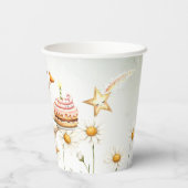 水彩ベビーホワイトガチョウ誕生日パーティーかわいい 紙コップ (裏面)