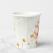 水彩ベビーホワイトガチョウ誕生日パーティーかわいい 紙コップ (右)