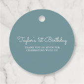 水彩ベビーライノセロスプリンスジャングル誕生日 フェイバータグ (裏面)