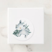 水彩ベビーライノセロスプリンスジャングル誕生日 フェイバータグ (インサイチュ)